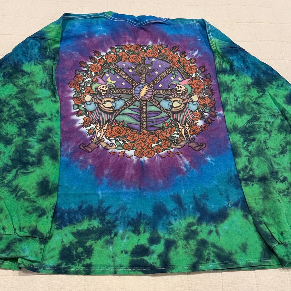 Liquid Blue Tie-Dye Long Sleeve Shirt XXL ”old stock” Celtic Jam shirt - Picture 7 of 9